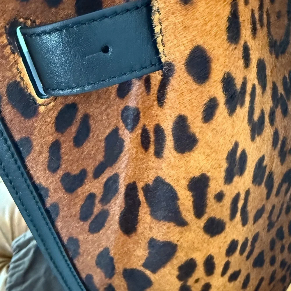 RARE NWOT TOD'S Leopard Print Calf Hair Shoulder Bag